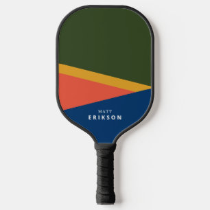 Raquette De Pickleball Gras et modernes bandes avec nom personnalisé Pick