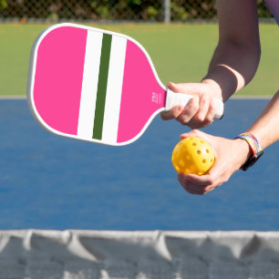 Raquette De Pickleball Gras Vert Blanc Gratuit Coulisses Sur Candy Rose
