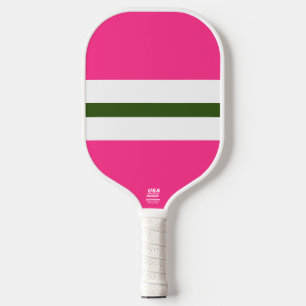Raquette De Pickleball Gras Vert Blanc Gratuit Coulisses Sur Candy Rose