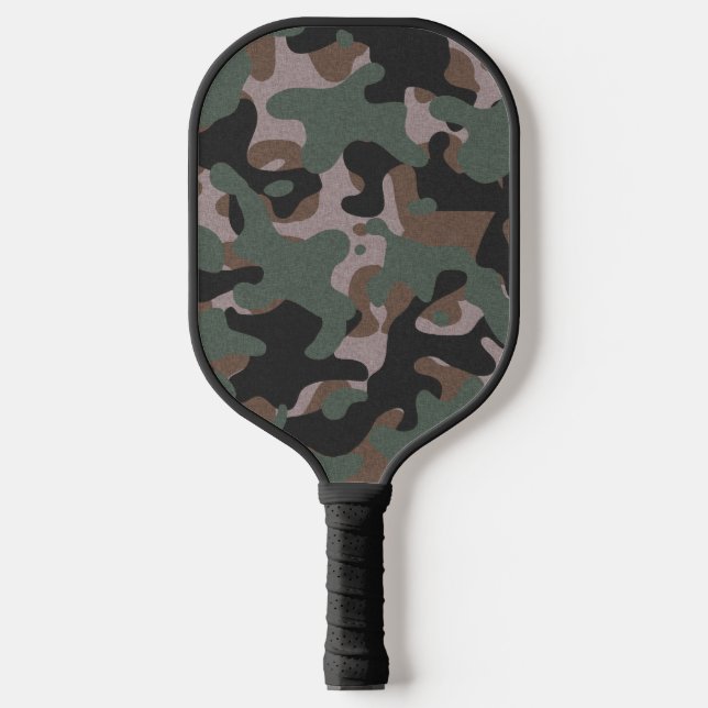 Raquette De Pickleball Green and Brown Camouflage Pickleball Paddle (Recto)