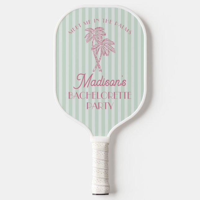 Raquette De Pickleball Green Palm Spring Pastel Beach Bachelorte Party (Recto)