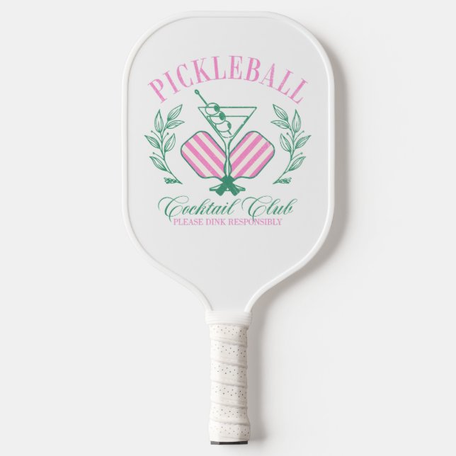 Raquette De Pickleball Grille rose et blanche | Cabane (Recto)