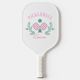 Raquette De Pickleball Grille rose et blanche   Pickleball Queen