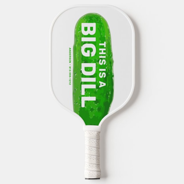 Raquette De Pickleball Gros Dill Cartoon Funny Personnalisé (Recto)