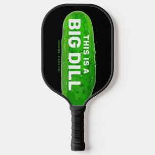Raquette De Pickleball Gros Dill Cartoon Funny Personnalisé Noir