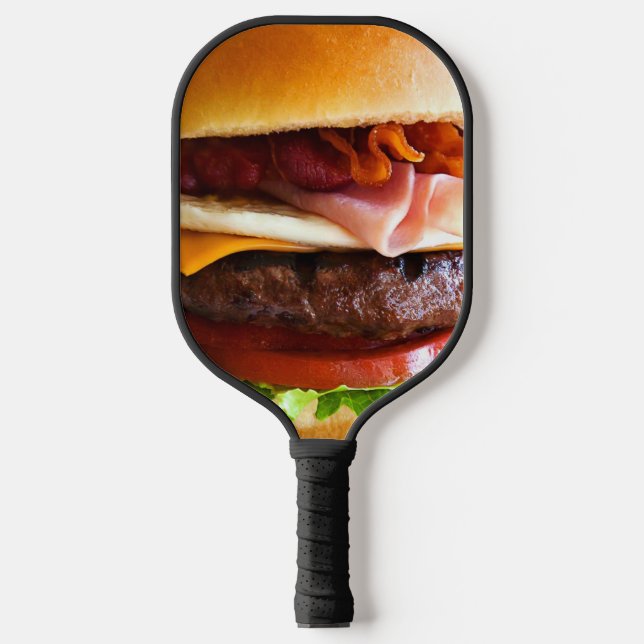 Raquette De Pickleball Gros hamburger drôle (Recto)