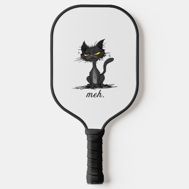 Raquette De Pickleball GRUMPY CAT - Drôle Meh Cat - Crazy Cat Lady Cadeau (Recto)