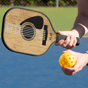 Raquette De Pickleball Guitare acoustique en bois vieilli