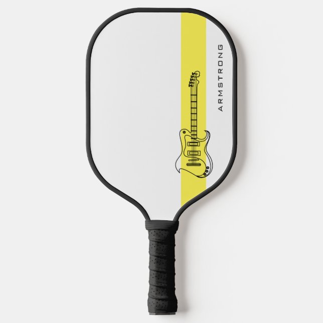 Raquette De Pickleball Guitare électrique personnalisable Nom minimal mod (Recto)