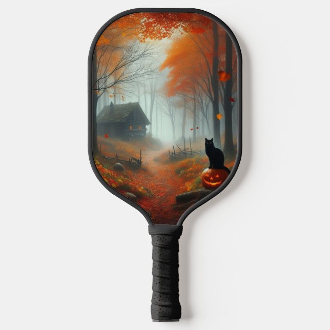 Raquette De Pickleball Halloween/Automne/Automne/citrouille/chat (Recto)