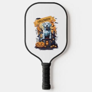 RAQUETTE DE PICKLEBALL HALLOWEEN ET CHIEN