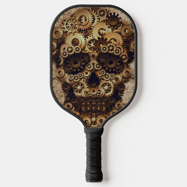 Raquette De Pickleball Halloween Steampunk Skull Pickleball Paddle (Recto)