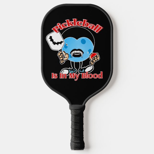Raquette De Pickleball Halloween Vampire - Pickleball Dans Mon Sang (Recto)