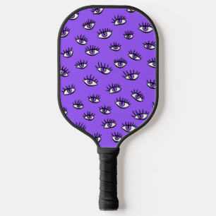 Raquette De Pickleball Halloween violet éffrayante des yeux mal