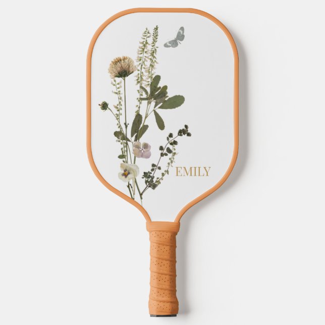 Raquette De Pickleball Hand Pressé Floral (Recto)