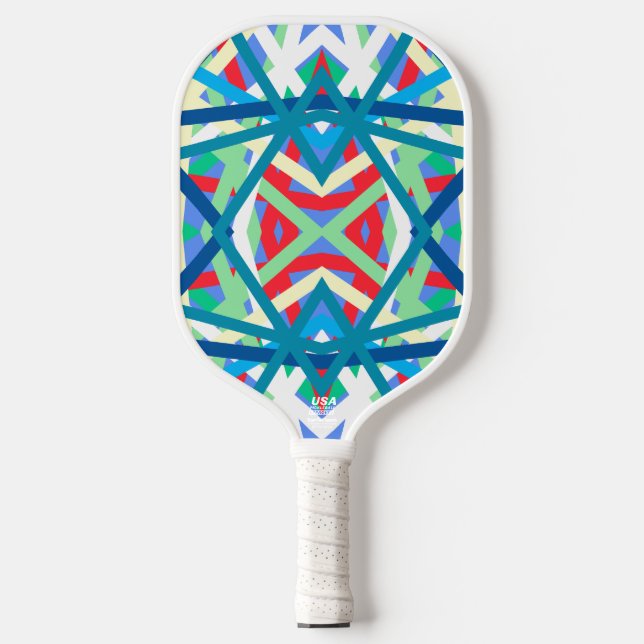 Raquette De Pickleball Harmonie équilibrée de Cornflower Couleurs Abstrai (Recto)