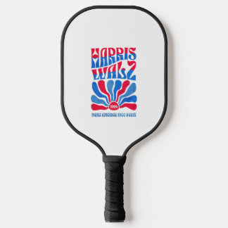 Raquette De Pickleball Harris Walz 2024 Vintage Boho Super rouge rétro Bl