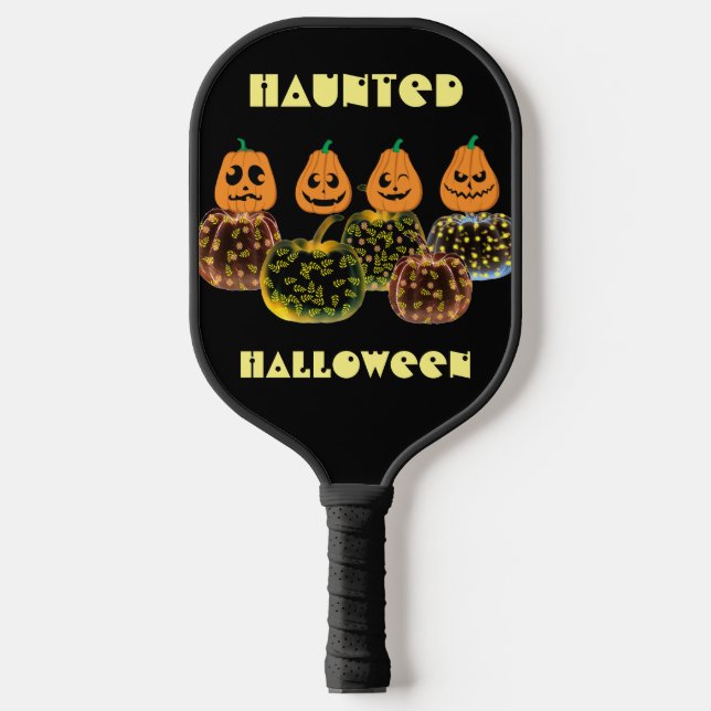 Raquette De Pickleball Haunted Halloween Jack O Lanterns Automne Citrouil (Recto)