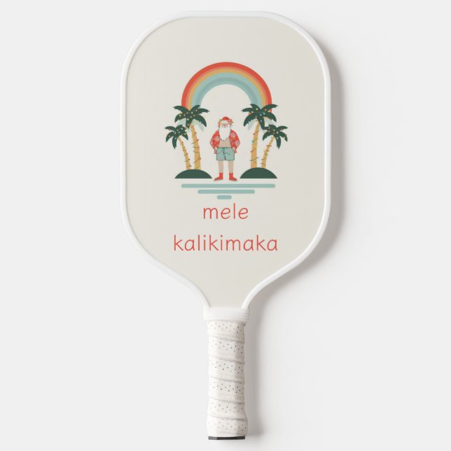 Raquette De Pickleball Hawaïen/Rainbow/Palms Santa (Recto)