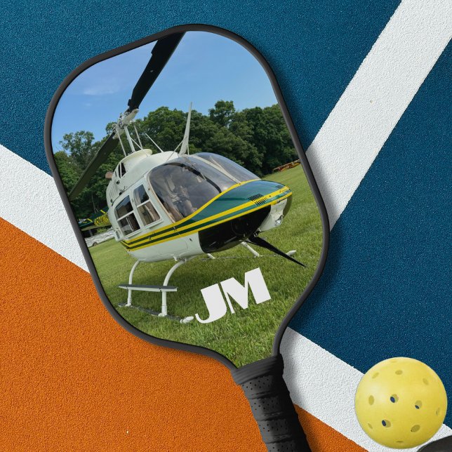 Raquette De Pickleball Hélicoptère photo d'avion, Aviation, Personnalisé (Créateur téléchargé)
