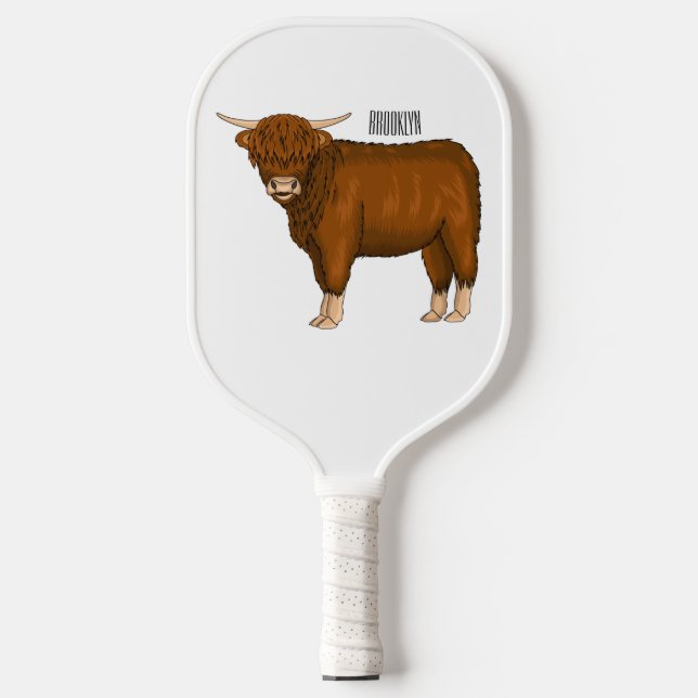 Raquette De Pickleball Highland cow (Recto)