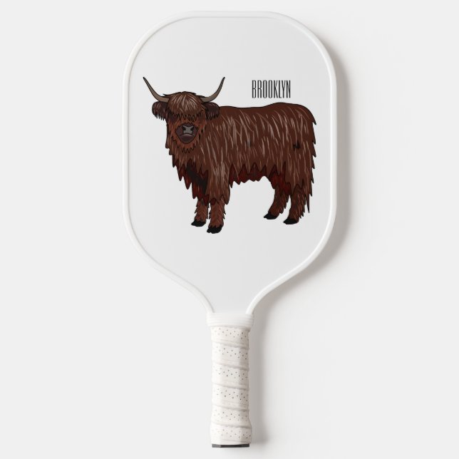 Raquette De Pickleball Highland cow