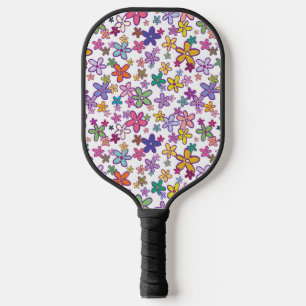 Raquette De Pickleball Hippie de la Fleur de Funky 70 rétro