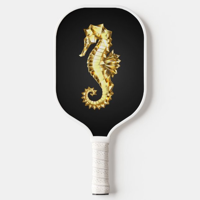 Raquette De Pickleball Hippocampe Polygonal Or (Recto)
