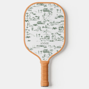 Raquette De Pickleball Hollywood Toile de Jouy Green