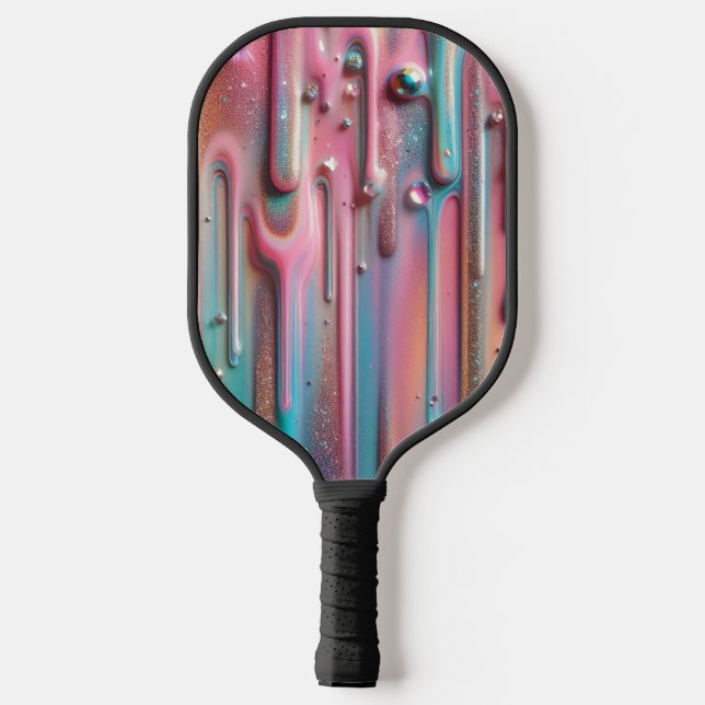 Raquette de Pickleball Holographique Iridienne à É (Verso)