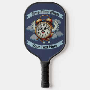 Raquette De Pickleball Horloge volante "Le temps passe quand" personnalis