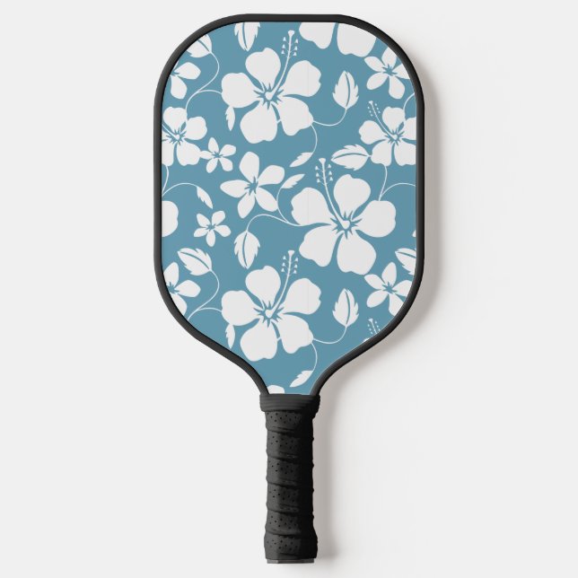 RAQUETTE DE PICKLEBALL HULA HAÏIENNE (HIBISCUS) ESCLAT BLEU (Recto)