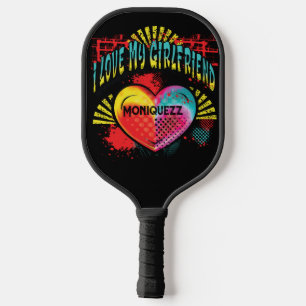 Raquette De Pickleball I Love My Girlfriend Graffiti Nom personnalisé
