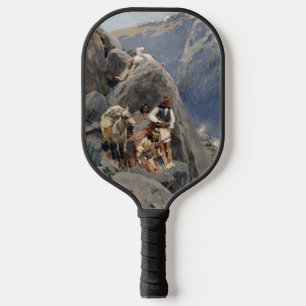 Raquette De Pickleball Icônes amérindiennes : Guerriers Apache, Cavalerie