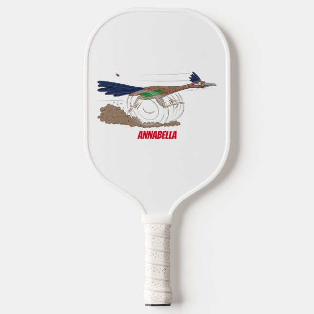 Raquette De Pickleball Illustration amusante de la caricature d'oiseau du (Recto)