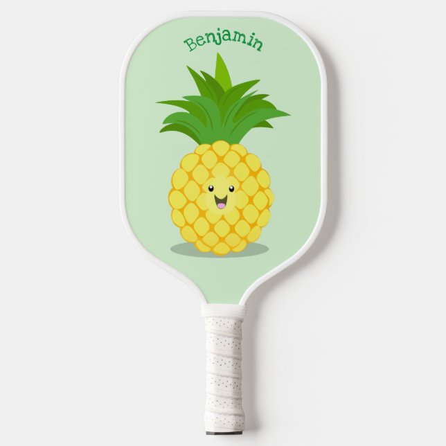 Raquette De Pickleball Illustration d'ananas mignon (Recto)
