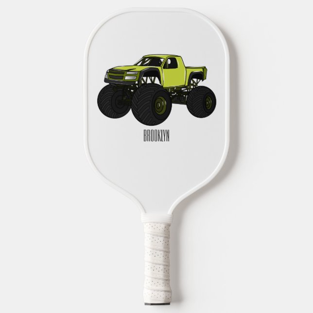 Raquette De Pickleball Illustration de camion monstre (Recto)