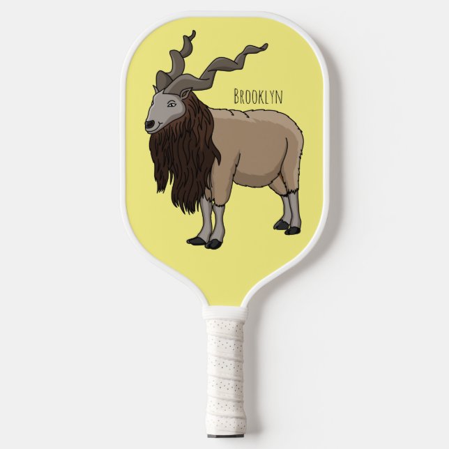 Raquette De Pickleball Illustration de chèvre de Markhor (Recto)