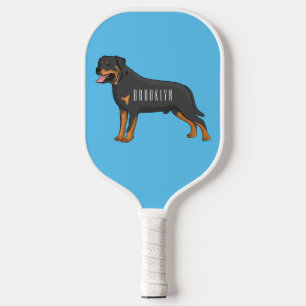 Raquette De Pickleball Illustration de chien Rottweiler