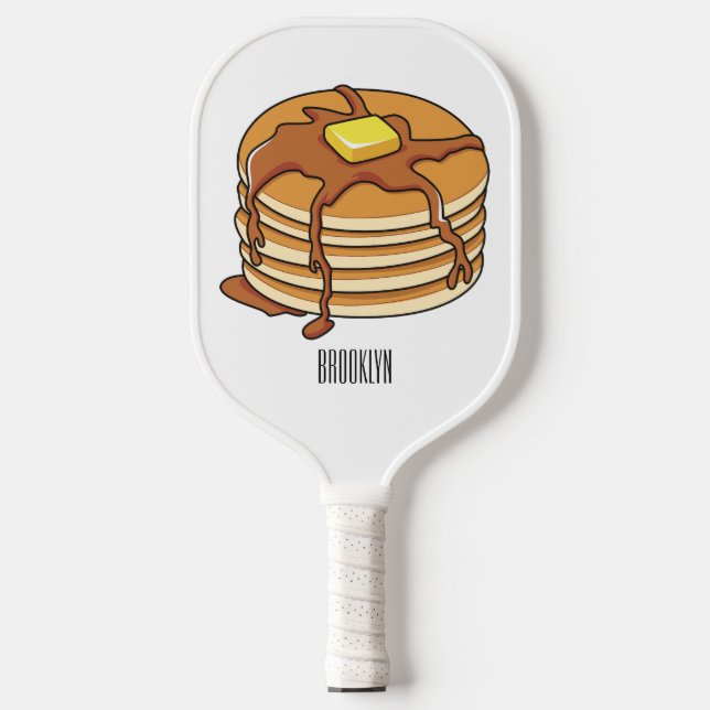 Raquette De Pickleball Illustration de dessin animé de Pancake (Recto)