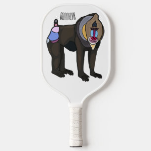 Raquette De Pickleball Illustration de dessin animé Mandrill