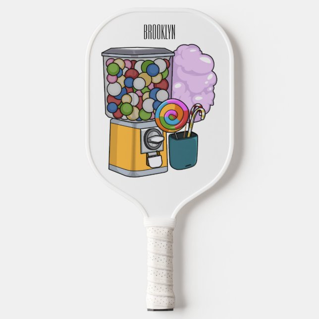 Raquette De Pickleball Illustration de dessin de bonbon (Recto)