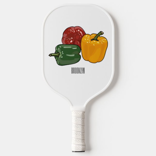 Raquette De Pickleball Illustration de dessin de Capsicum (Recto)