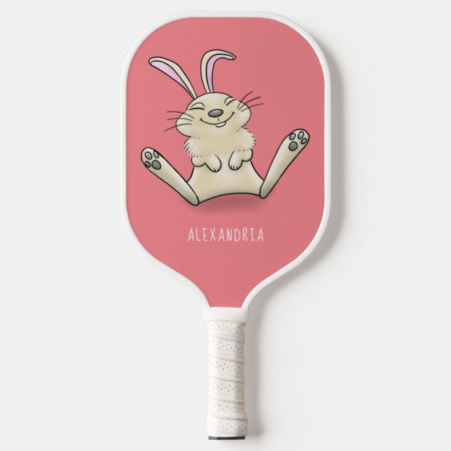 Raquette De Pickleball Illustration de dessin de lapin lapin mou (Recto)