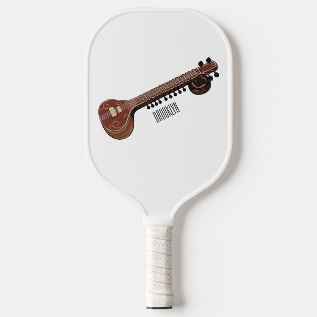 Raquette De Pickleball Illustration de dessin de Sitar (Recto)