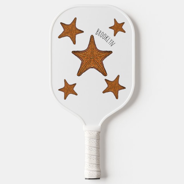 Raquette De Pickleball Illustration de dessin de Starfish (Recto)