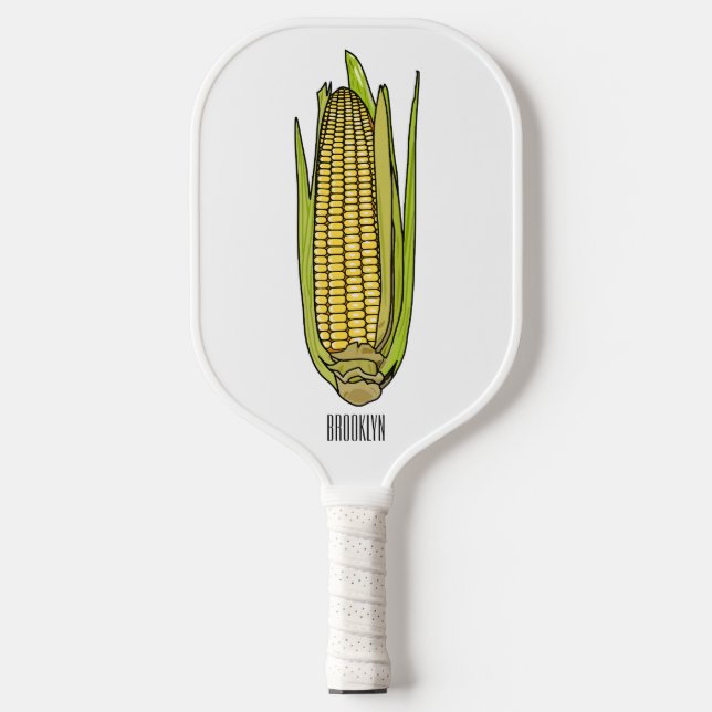 Raquette De Pickleball Illustration de dessin sur le maïs (Recto)