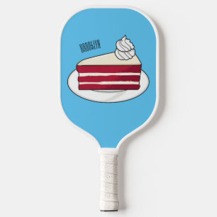 Raquette De Pickleball Illustration de gâteau en velours rouge