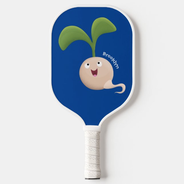 Raquette De Pickleball Illustration de la caricature de la gerbe de grain (Recto)