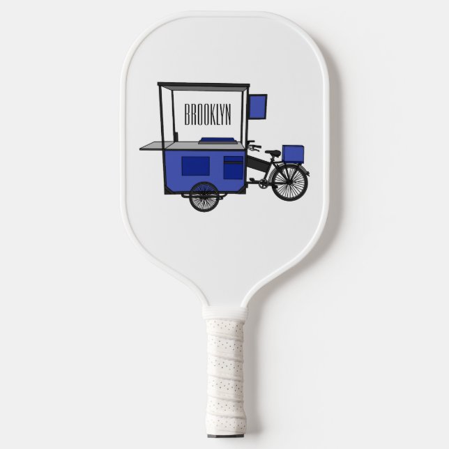 Raquette De Pickleball Illustration de la charrette alimentaire (Recto)